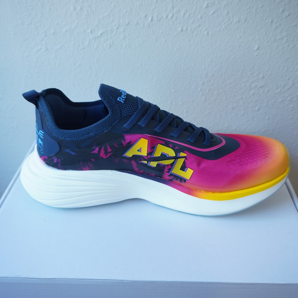 APL Women's 10 Podium Red Bull Racing Pink Yellow New Sunset Palm Running Shoes - Picture 8 of 11